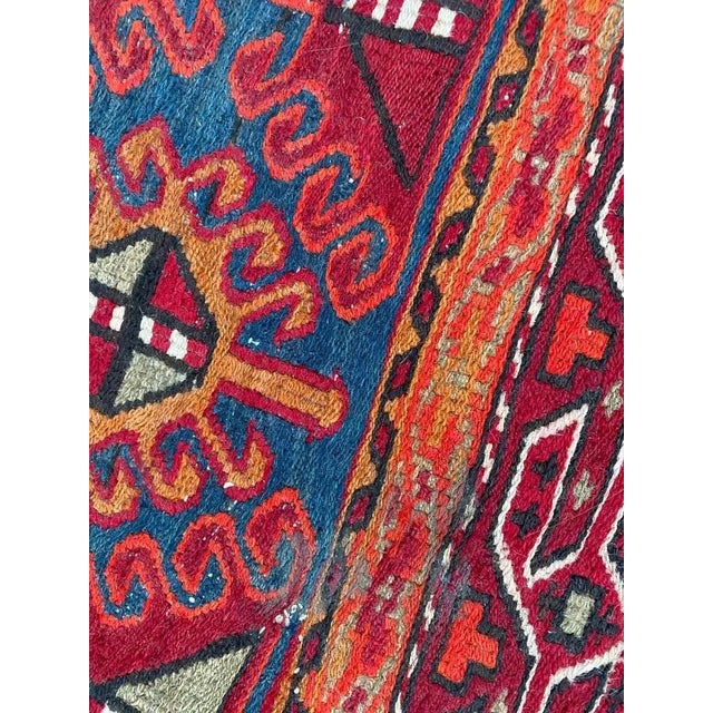 1950s Vintage Shahsavand Soumak Kilim For Sale - Image 5 of 17