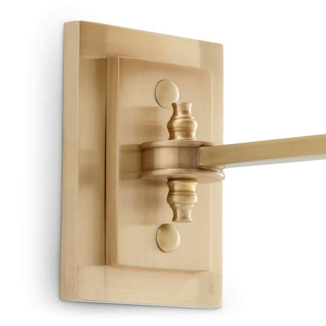 Metal Wall Lamps in Brass Finish, Set of 2 For Sale - Image 7 of 13