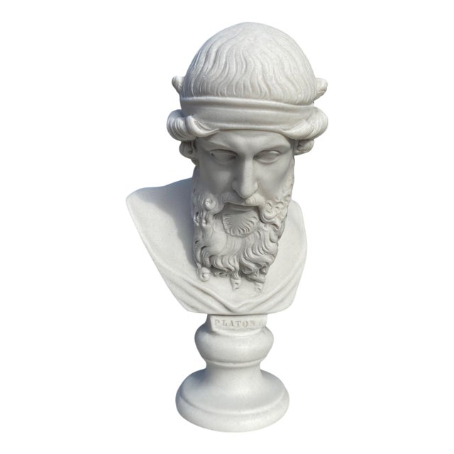 Plato Marble Bust Sculpture, 20th Century For Sale