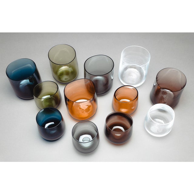 Not Yet Made - Made To Order Large Glasses in Amber Yellow Colour by Federico Peri, Set of 2 For Sale - Image 5 of 18