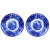 An English Burgess & Leigh Middleport Nonpareil pattern flow blue plate from the late 19th, early 20th century, with...