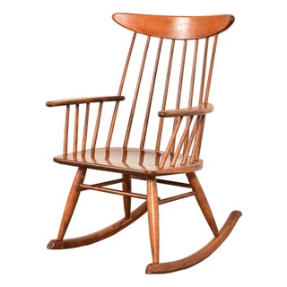 Russel Wright for Conant Ball Solid Birch Rocking Chair | 1950s For Sale