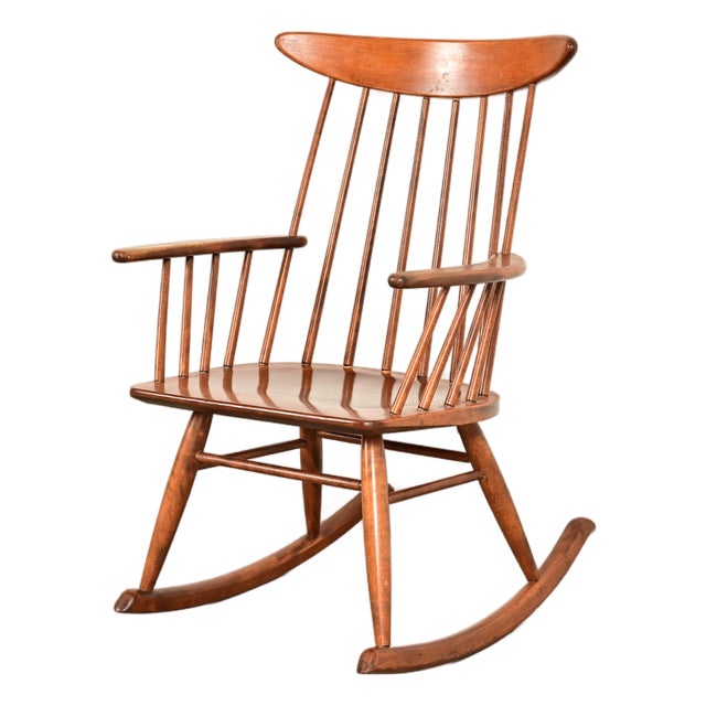 Russel Wright for Conant Ball Solid Birch Rocking Chair | 1950s For Sale