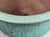 Late 20th Century Ribbed Pottery Planter With Green Volcanic Lava Crater Glaze For Sale - Image 12 of 18