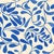 Sample - Wallflower Vines Wallpaper by Susan Hable in Cream and Blue For Sale