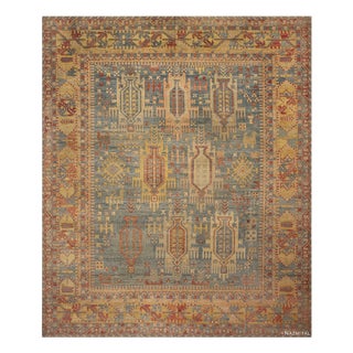Tribal Animal Geometric Design Contemporary Modern Rustic Area Rug For Sale