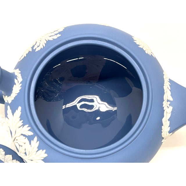 Wedgwood Vintage Mid Century 1960s Wedgwood Jasperware Sacrifice Teapot For Sale - Image 4 of 11