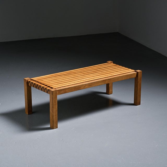 Graphic Two-Tone Wood Coffee Table, 1960 For Sale - Image 13 of 13