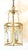 Antique gilded bronze French cylinder lantern pendant light with ribbon and tassel detailing and a clear glass top. This...