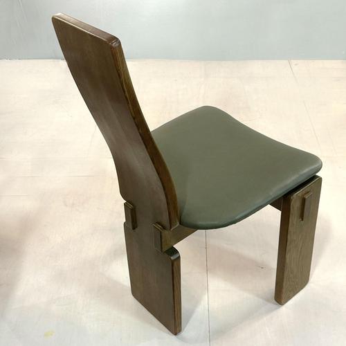 Vintage Sculptural High-Back Dining Chairs in Oak, 1970s, Set of 4 For Sale - Image 9 of 18