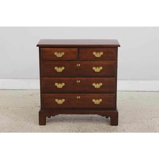 Age: Approx. 30 Years Old Details: Narrow Chest Great For Hallway or Foyer Cherry Bracket Feet Dovetailed Drawer...