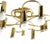 Mid-Century Modern Space Age 10-Light Brass Ceiling Lamp by Honsel Leuchten for Sölken Leuchten, Germany, 1970s For Sale - Image 11 of 18