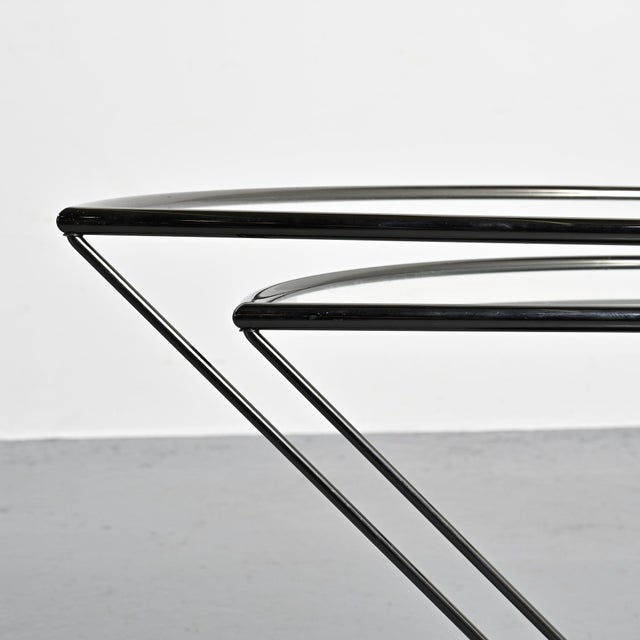 Dardo Coffee Table in Glass and Metal from Oma, Italy, 1980 For Sale - Image 6 of 12