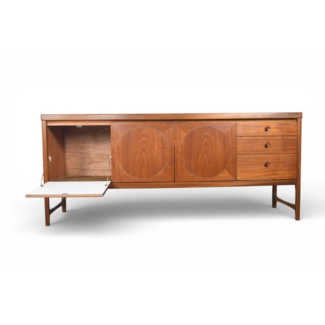 Mid 20th Century Attributed to Nathan Furniture "Circle" Credenza in Teak #2 For Sale In San Francisco - Image 6 of 10