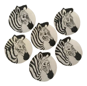 Vintage Zebra Plates for Bonwit Teller - Set of 6
