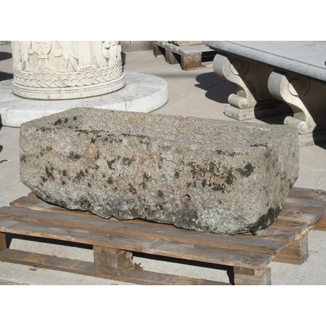 Antique Carved Granite Farm Trough From Normandy, France, 19th Century For Sale - Image 12 of 12