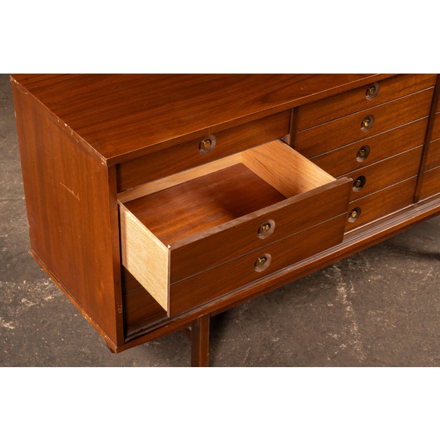 Mid-Century Walnut Dresser by United For Sale - Image 10 of 13