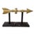 Vintage MCM Metal Arrow Bookends Cast Iron Gold Archery Decor For Sale