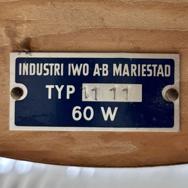 Mid-Century Swedish Modern Brass and Birch Floor Lamp by Ivar Fransson for Iwo, 1940s For Sale - Image 12 of 13