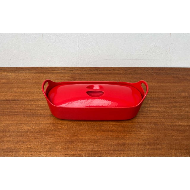 Mid-Century Modern Red Enamel Cast Iron Pot by Timo Sarpaneva for Rosenlew of Finland, 1960s For Sale - Image 14 of 18