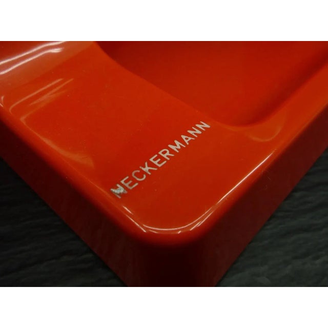 Orange Space Age Orange Plastic Makeup Mirror with Lighting by Neckermann, 1970s For Sale - Image 8 of 9