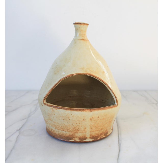 Mid-Century Modern Vintage Studio Pottery Glazed Vessel For Sale - Image 3 of 12