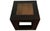 Vintage Chinese black lacquer cube side tables of elm wood construction with stone inlay. Beautiful as side or center tables
