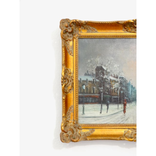 Impressionist Parisian Winter Street Scene Oil Painting, G Legg French School For Sale - Image 4 of 12
