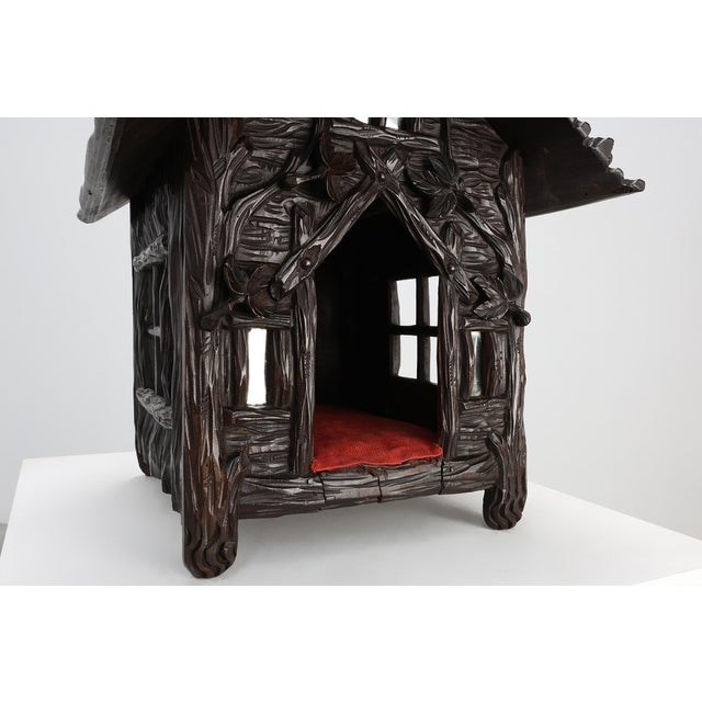 19th Century Black Forest Style Carved Oak Dog Kennel, 1850 For Sale - Image 5 of 11