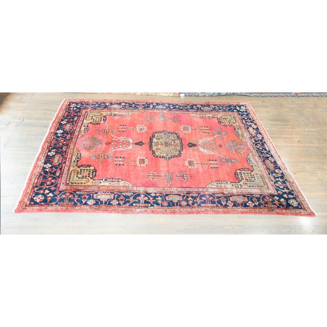 Early 20th Century Persian Sultanabad Rug For Sale In Chicago - Image 6 of 15