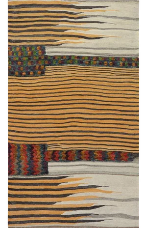Handwoven Kilim Area Rug - 3'9" × 6′11″