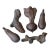 Japanese Ceramic Wabi Sabi Chopstick Rests, Set of 5 For Sale
