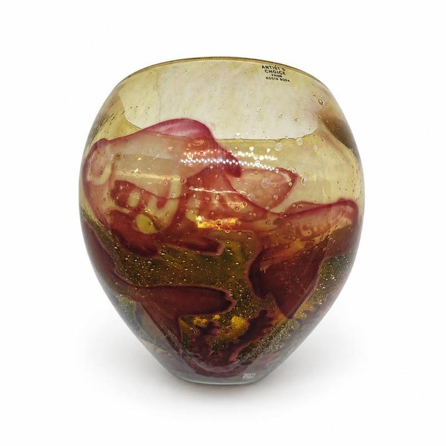 Brown Underworld Vase by Olle Bronzén for Kosta Boda For Sale - Image 8 of 9