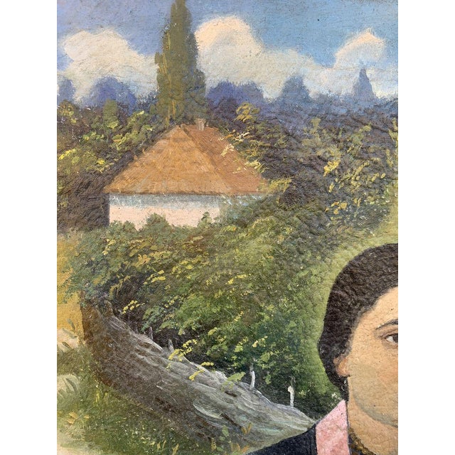 Realism 1990s Oil Painting Waiting for the Groom For Sale - Image 3 of 11