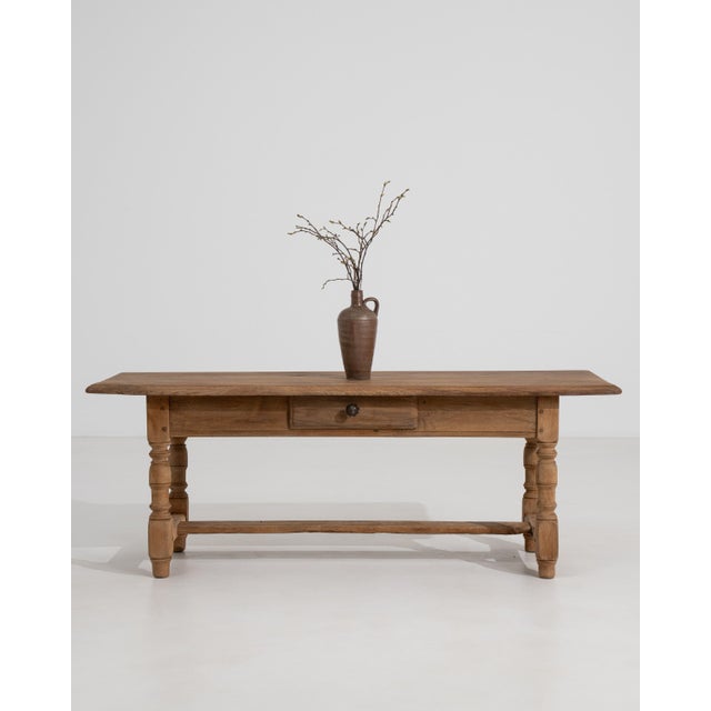 French Provincial Oak Coffee Table with Drawer, Circa 1970 For Sale - Image 10 of 14