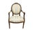 19th Century French Louis XVI walnut armchair ~ fauteuil is truly a timeless classic! Featuring curved oval seatbacks and...