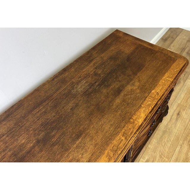 Vintage Louis French Oak Chest of Drawers with Six Drawers For Sale - Image 10 of 12