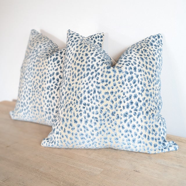 Not Yet Made - Made To Order Cowtan & Tout Ocelot 24" Pillows in Azure For Sale - Image 5 of 7