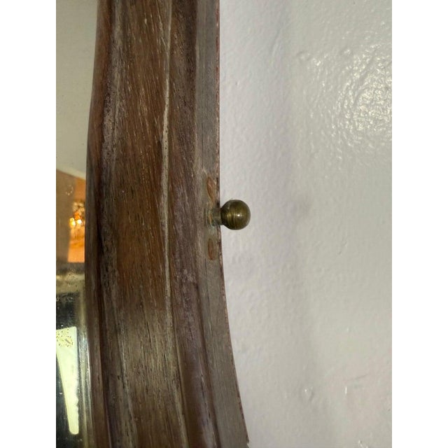 19th Century French Carved Wood Wall Mirror With Cherub Crest For Sale In Los Angeles - Image 6 of 9