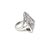 Mid 20th Century Antique 14k White Gold Art Deco Cocktail Ring With 1.5 CTW Diamonds, Size 4.5 For Sale - Image 5 of 10