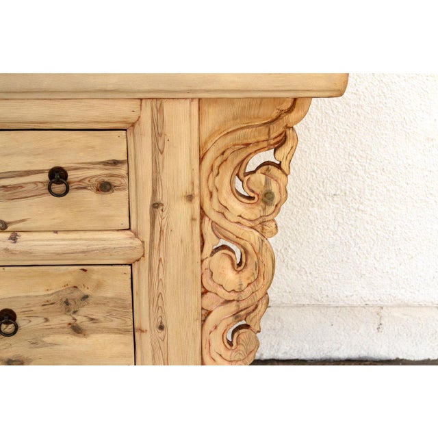 Tan 74" Long Rustic Zen Bleached Dresser For Sale - Image 8 of 9