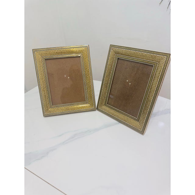 Vintage delicated miniature handcrafted inlaid katam picture frame This pair of frame made by the best maker with quality...