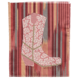 Ole Girl Pearl the Cowboy Boot by Willa Heart in Brimfield Black Frame, Mini Art Print For Sale