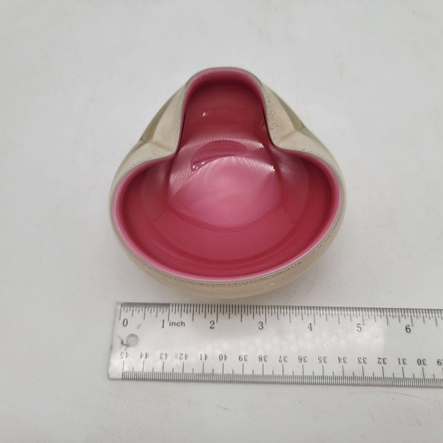 Mid 20th Century Barovier & Toso Murano Glass Pink Cigar Ashtray With Grinder For Sale - Image 5 of 5