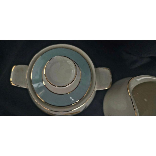 Ceramic 1950s Viking Sugar & Creamer Set in 'Viking Wheat' Pattern by International For Sale - Image 7 of 8