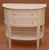 Italian Style Ivory With Gold Hand Painted Halfmoon Chest For Sale - Image 4 of 4