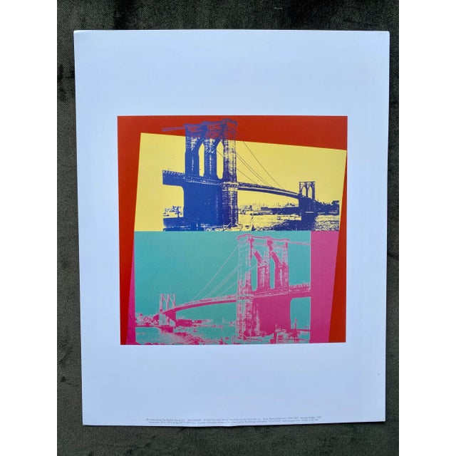 2004 Andy Warhol Foundation "Brooklyn Bridge - 1983" Vintage Pop Art Offset Lithograph For Sale - Image 10 of 10