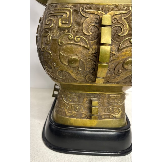 Metal Vintage Warren Kessler Twin Dragon Lamp With Double Light For Sale - Image 7 of 16