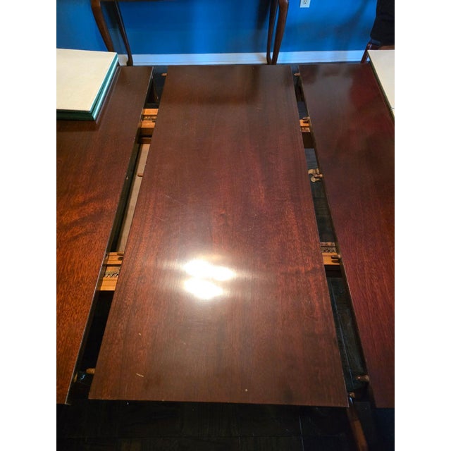 Mid 20th Century Watertown Slide Expandable Dining Table With Leaves Classic Mid Century Wood 90" For Sale - Image 10 of 11
