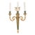 20th Century, Louis XVI Style Three-Light Gilded Bronze and Faux Malachite Sconce For Sale